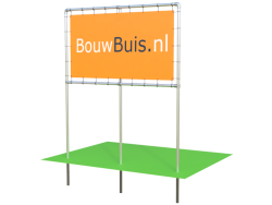 Spandoekframe met tussenbuis voor spandoek (excl. spandoek) buis Ø 42,4 mm aluminium