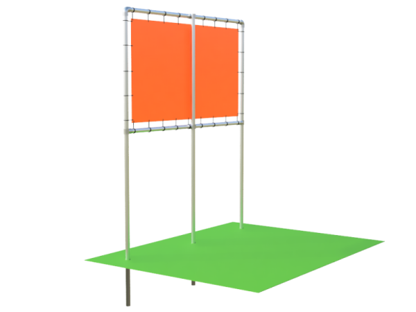 Spandoekframe met tussenbuis voor spandoek (excl. spandoek) buis Ø 42,4 mm aluminium