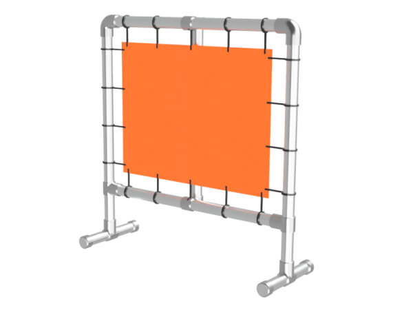 Staand spandoekframe voor spandoek (excl. spandoek) uit buis Ø 33 mm aluminium
