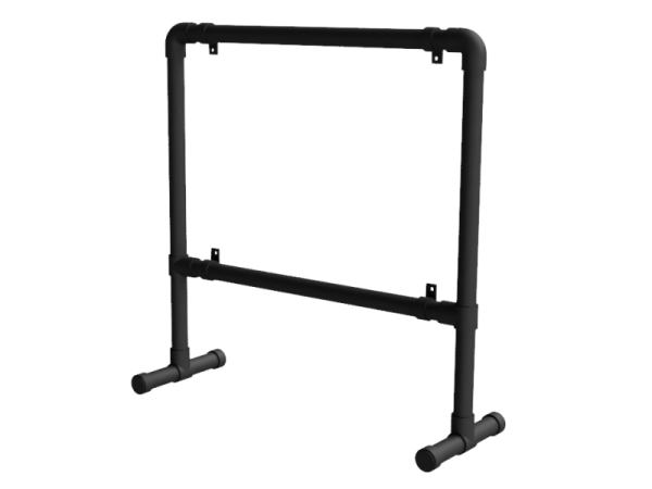 Buizenframe vrijstaand uit buis Ø 42,4 mm staal, zwart