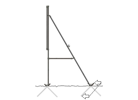 Extra grondanker Ø 33,7 mm staal, gegalvaniseerd