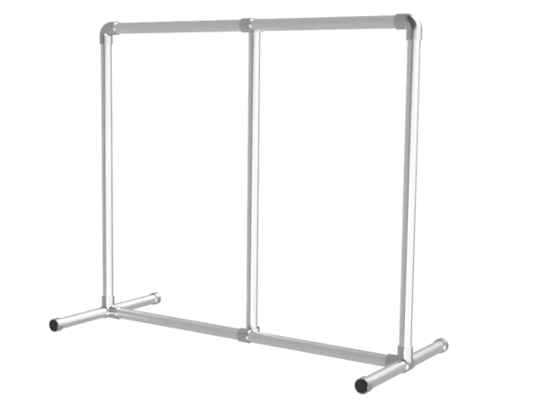 Beurs spandoek frame (zonder spandoek en elastieken) uit buis Ø 33,7 mm aluminium