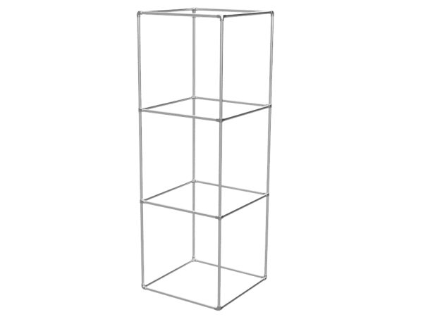 Spandoek frame cube toren zuil (zonder spandoek) uit aluminium buis Ø 33,7 mm 