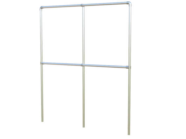 Spandoekframe met tussenbuis voor spandoek (excl. spandoek) buis Ø 42,4 mm aluminium