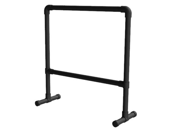 Buizenframe vrijstaand uit buis Ø 42,4 mm staal, zwart