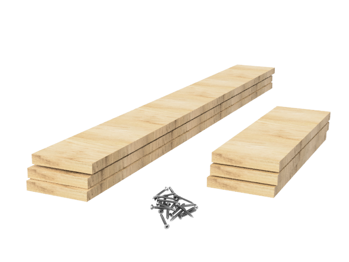 Steigerhout tafelblad vuren zonder omranding bouwpakket op maat Breedte 58 cm