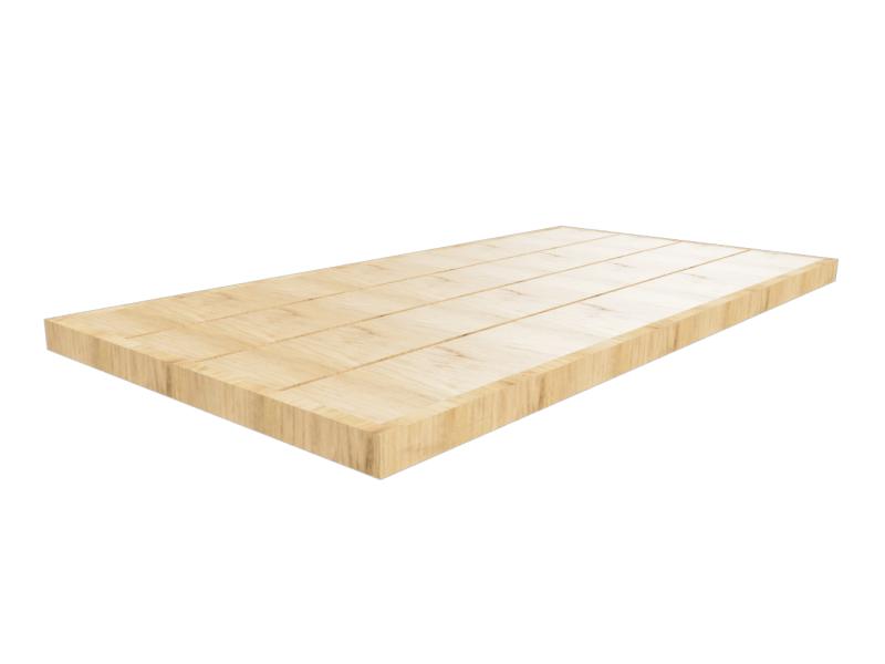 Steigerhout tafelblad bouwpakket op maat met omranding - Breedte 63 cm