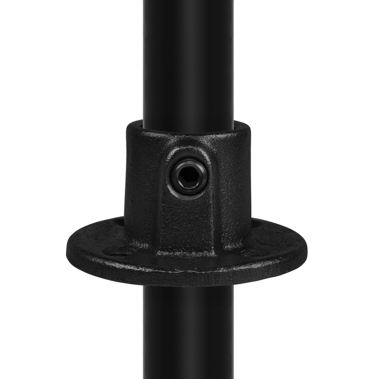 Ronde steunplaat doorlopend zwart Ø 21,3 mm
