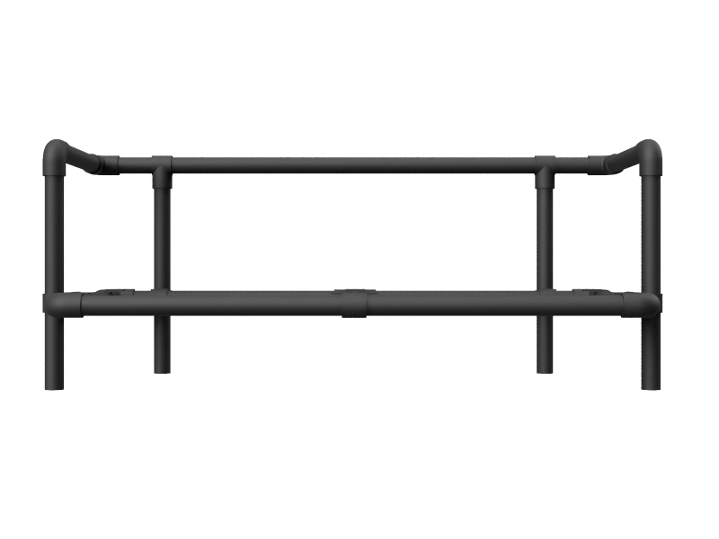 Steigerbuis onderstel loungebank uit buis 48,3 mm zwart
