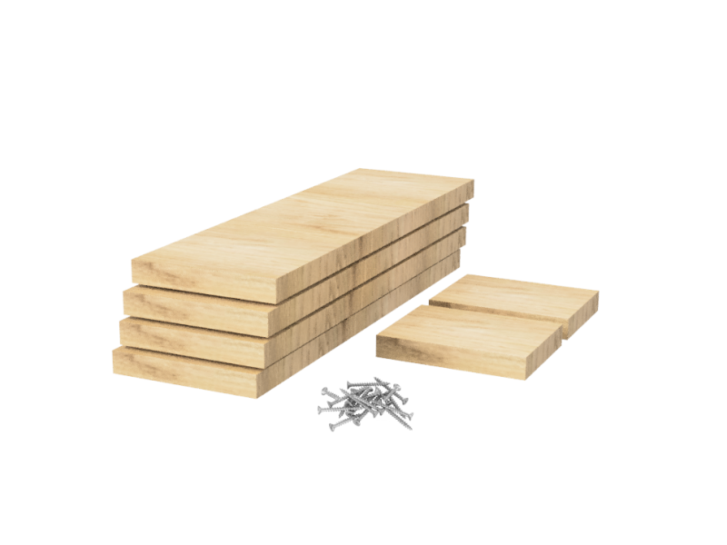 Steigerhouten Zuil - Pilaar - Sokkel 22 x 22 mm glad bouwpakket