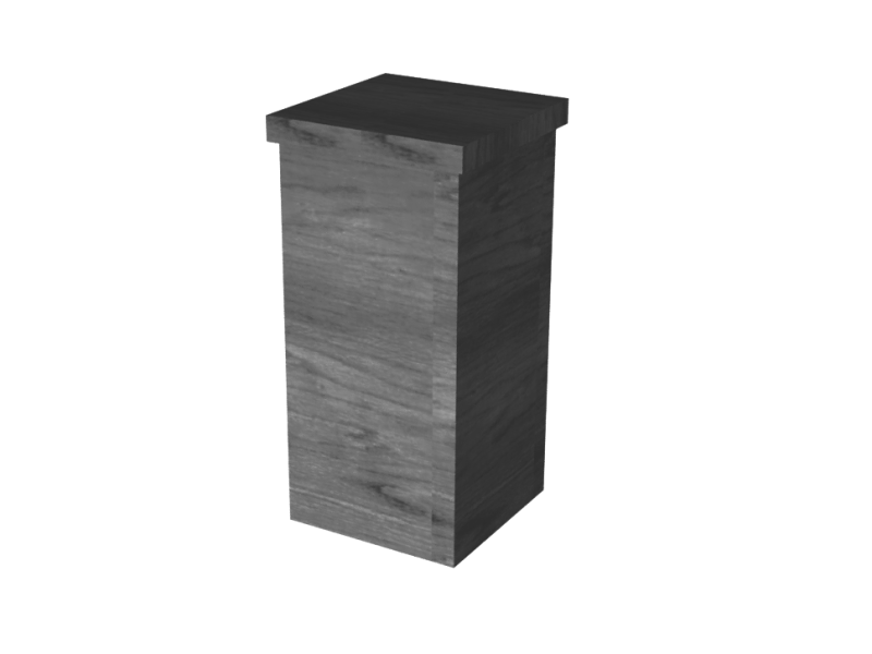 Steigerhouten Zuil - Pilaar - Sokkel 22 x 22 mm antraciet bouwpakket