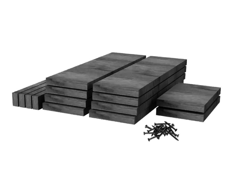 Steigerhouten Zuil - Pilaar - Sokkel 38 x 44 cm antraciet bouwpakket hoogte op maat