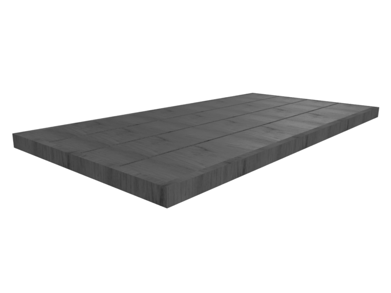 Steigerhout (ruw) antraciet tafelblad bouwpakket op maat met omranding - Breedte 44 cm