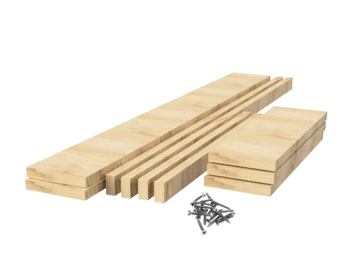 Steigerhout doe-het-zelf tafelblad bouwpakket op maat antraciet - Breedte 59 cm