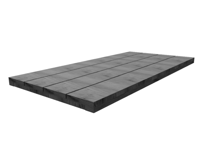 Steigerhout doe-het-zelf tafelblad bouwpakket op maat antraciet - Breedte 59 cm