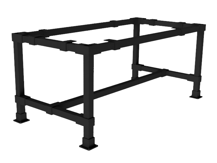 Tafel onderstel uit zwarte vierkant buis 40 x 40 mm