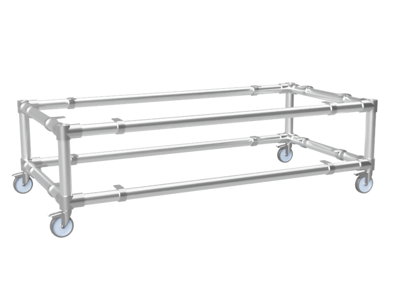 Steigerbuis tv meubel voor steigerhout uit buis Ø 42,4 mm