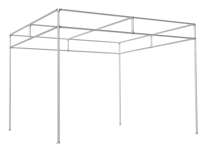 Pergola steigerbuis Ø 26,9 mm met boei en verstevigingskruis