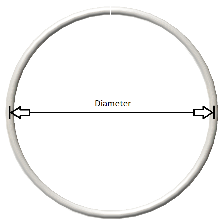 Buizenframe rond Ø 0,50 - 1,80 m met 4 staanders uit gegalvaniseerde buis Ø 26,9 mm