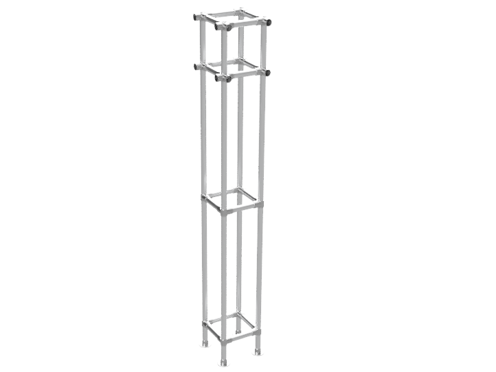 Beursstand Stage tot 4 m op maat modulaire standbouw uit buis Ø 42,4 mm aluminium