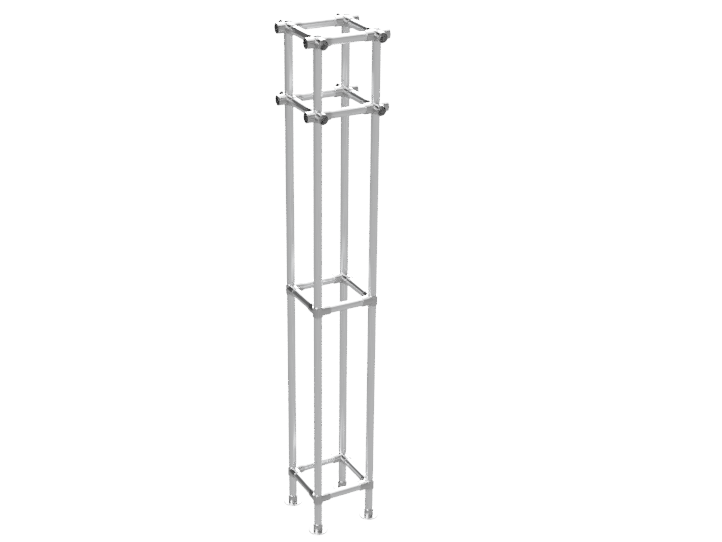 Staander kruis verbinding beursstand modulair op maat uit buis Ø 42,4 mm aluminium