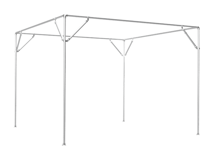 Pergola steigerbuis Ø 26,9 mm basis met verstevigingsschoren