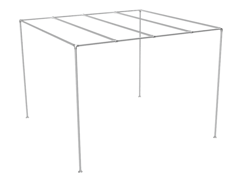 Pergola steigerbuis Ø 26,9 mm met schaduwdoek buizen