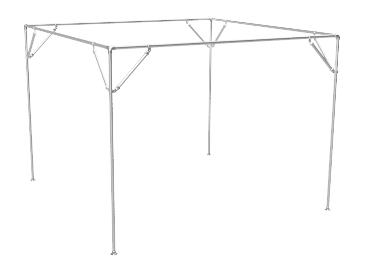 Pergola steigerbuis Ø 33,7 mm basis met verstevigingsschoren