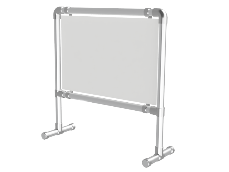 Reclameframe voor bord vrijstaand uit buis Ø 33,7 mm staal, gegalvaniseerd