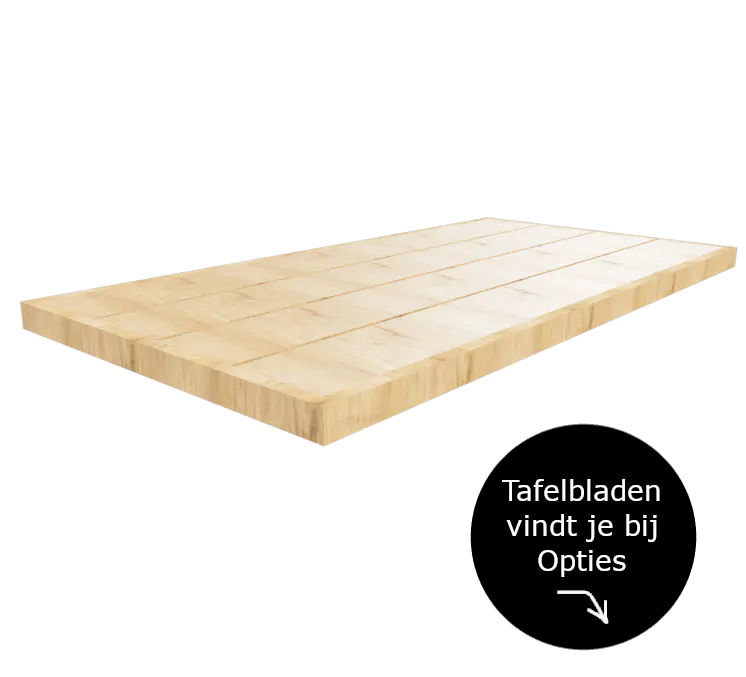 Tafel onderstel lang met uit gegalvaniseerde buis Ø 42,4 mm