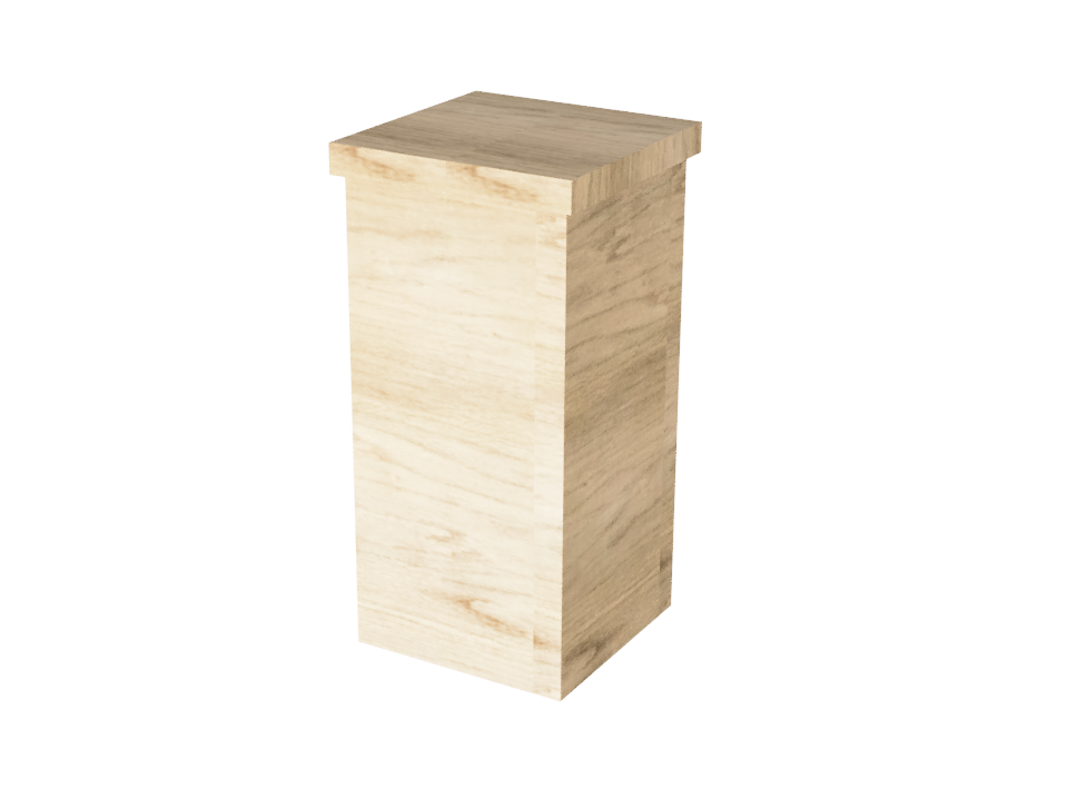 Steigerhouten Zuil - Pilaar - Sokkel 22 x 22 mm glad bouwpakket
