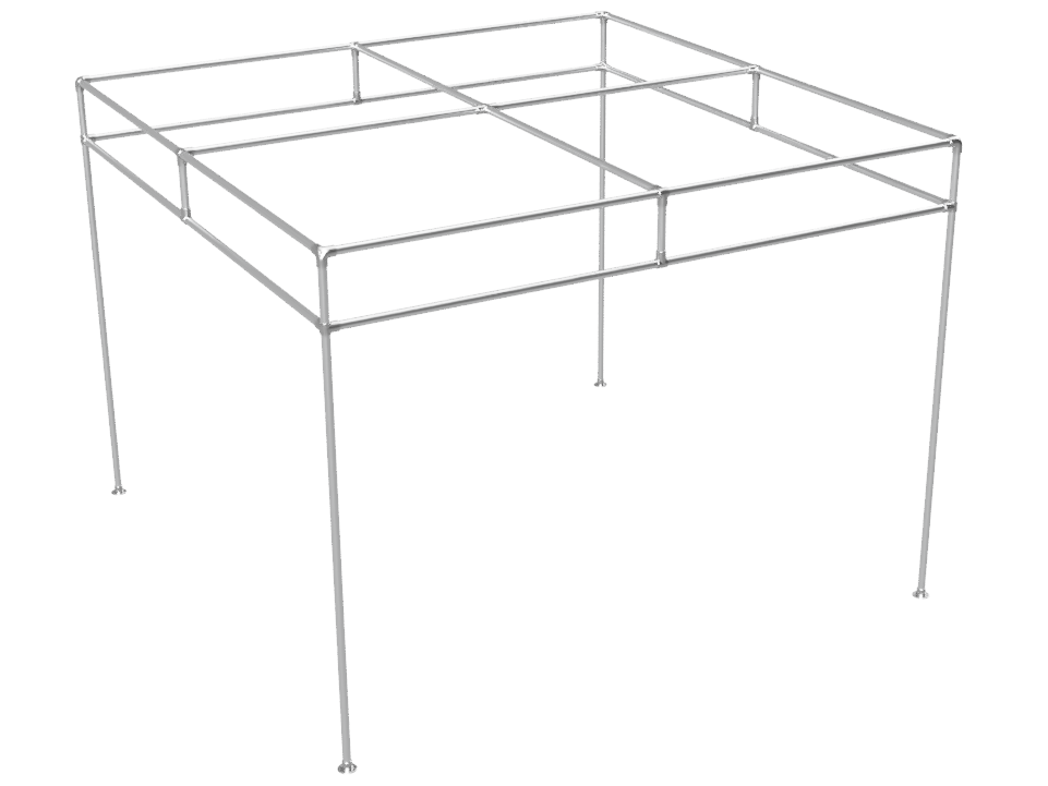 Pergola steigerbuis Ø 26,9 mm met boei en verstevigingskruis